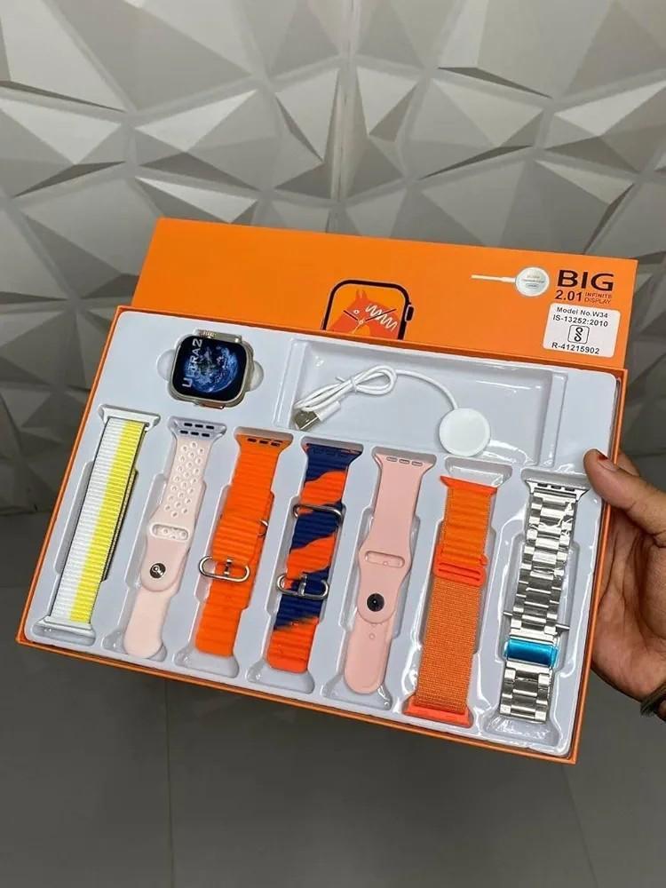 7 in 1 Ultra Smart Watch With 7 Straps And Wireless Charger With Free Delivery