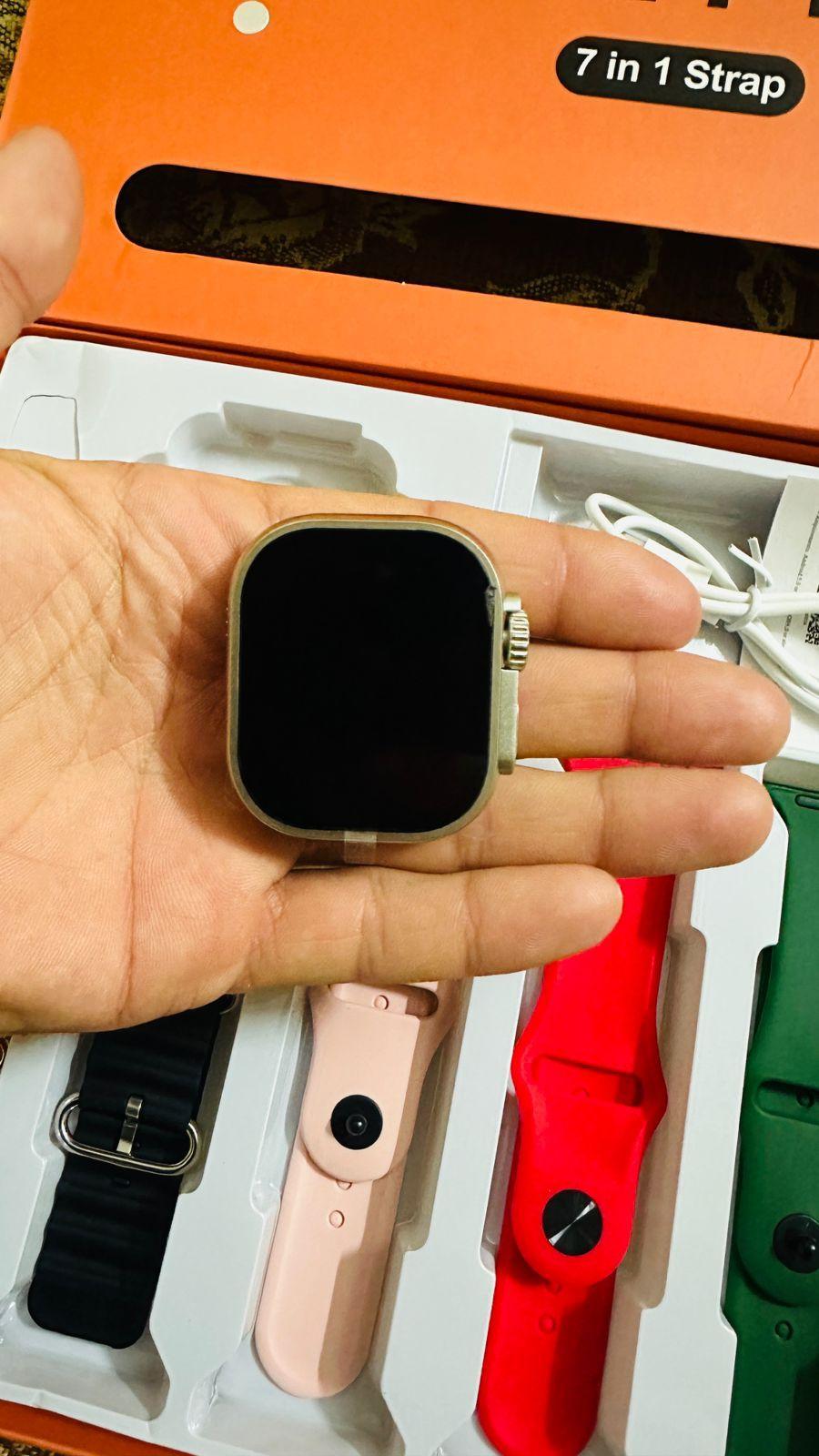 7 in 1 Ultra Smart Watch With 7 Straps And Wireless Charger With Free Delivery