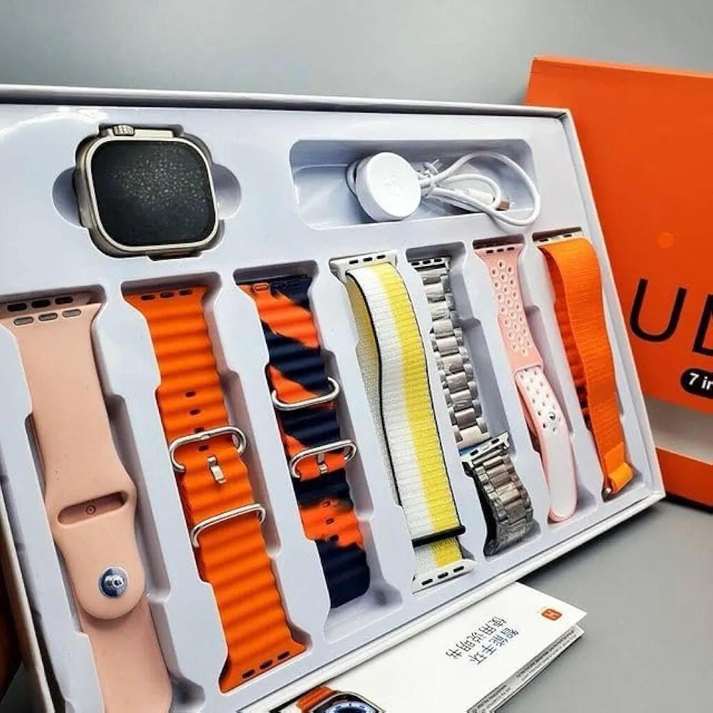 7 in 1 Ultra Smart Watch With 7 Straps And Wireless Charger With Free Delivery