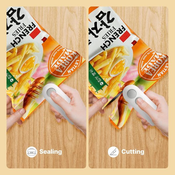 High Quality Heat Sealing Machine 2 in 1 Cutting & Sealer USB Rechargeable Plastic Sealer (Delivery Free)