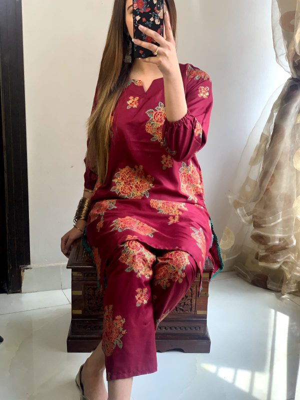 New Gulaab Design Two Piece Suits (premium Lilen) Block Print Designs